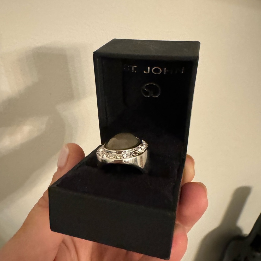 St John Silver Color Statement Ring - image 5